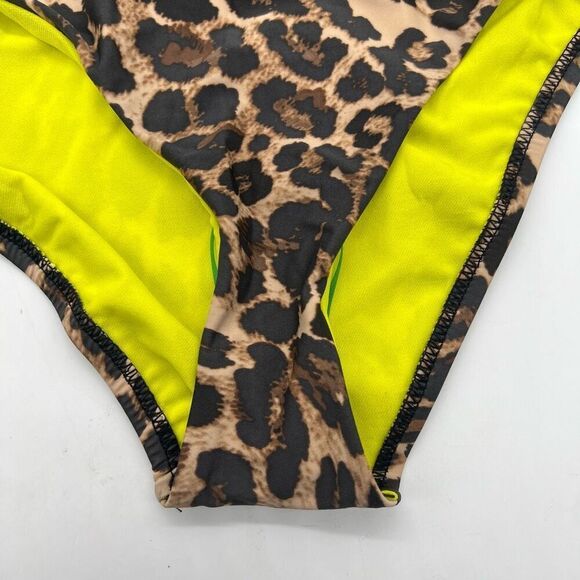Bar III Beach Cheetah High-Rise Bikini Bottoms Brown Print XS - Picture 5 of 11